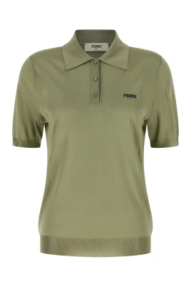 Shiny Viscose Polo Shirt