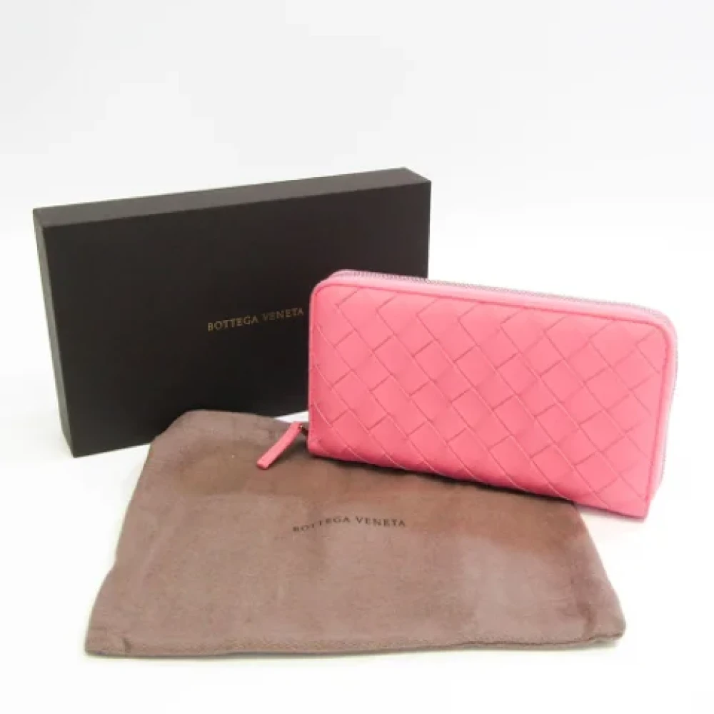 Bottega Veneta Vintage Pre-owned Leather wallets Pink Dames