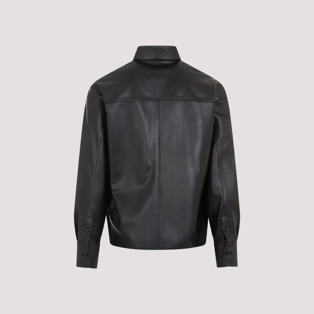 Ami Paris Leather Jackets Black Heren