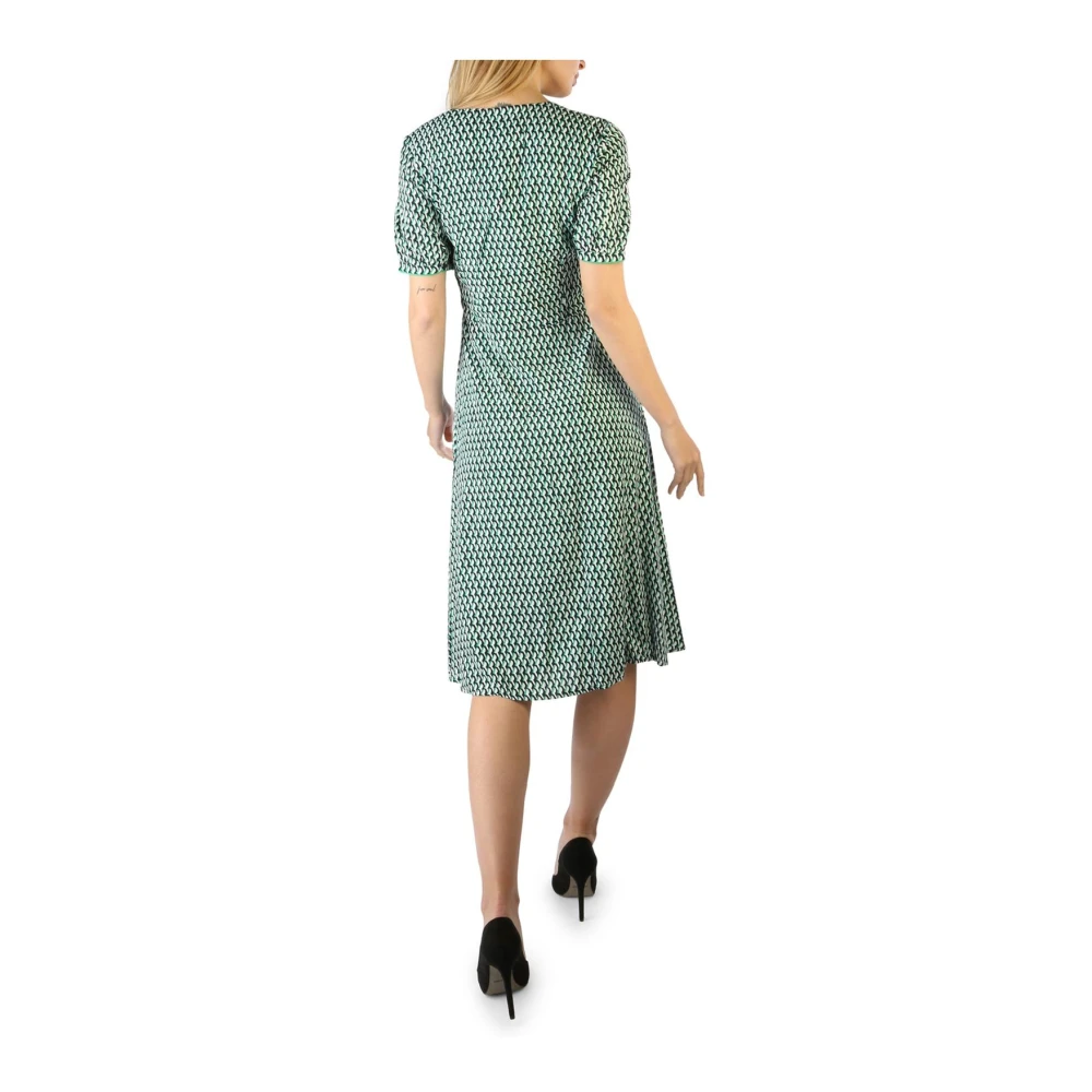 Tommy Hilfiger Bloemen Fit and Flare Jurk Groen Green Dames