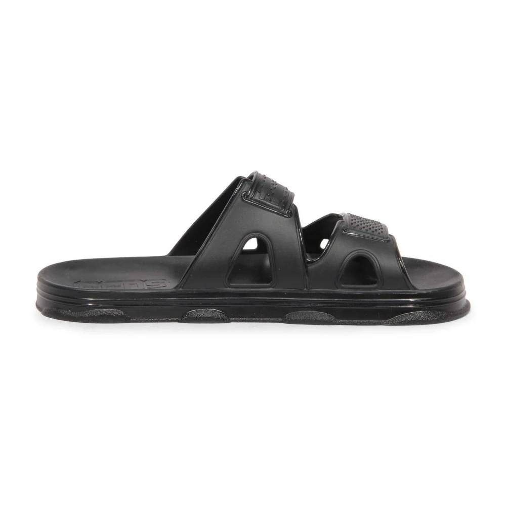 Gcds Men's Black Sliders, 6 Uk, Ciabatta Gum Slippers Ss22m470008