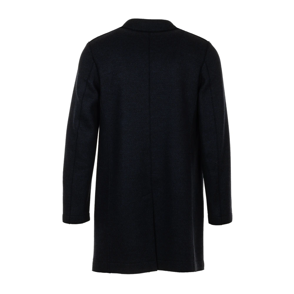 Harris Wharf London Blauwe Herringbone Jassen Blue Heren