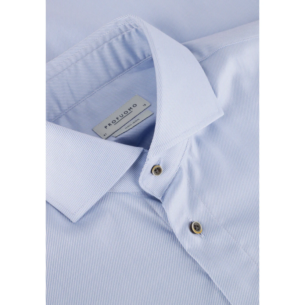 Profuomo Lichtblauw Cutaway Overhemd voor Heren Blue Heren