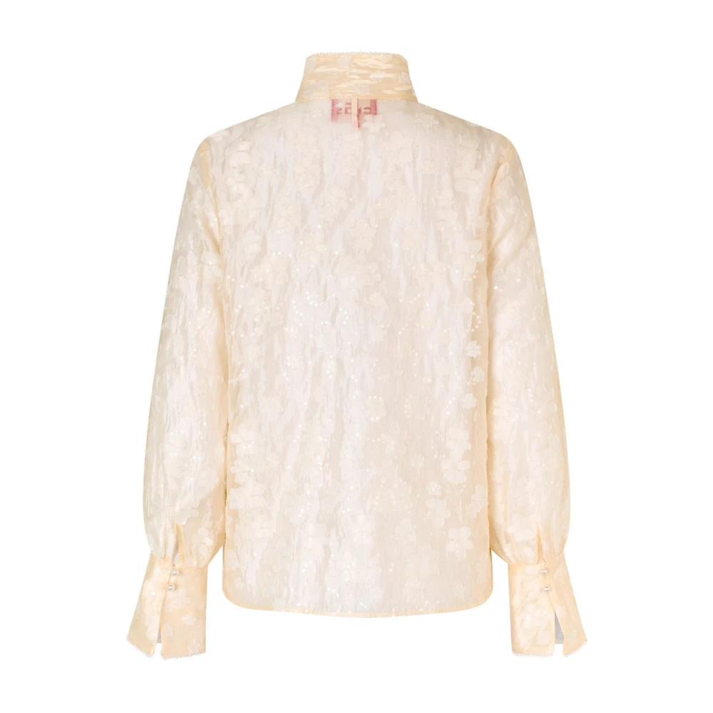 Cras Bloemenpatroon Delicate Shirt Beige Dames