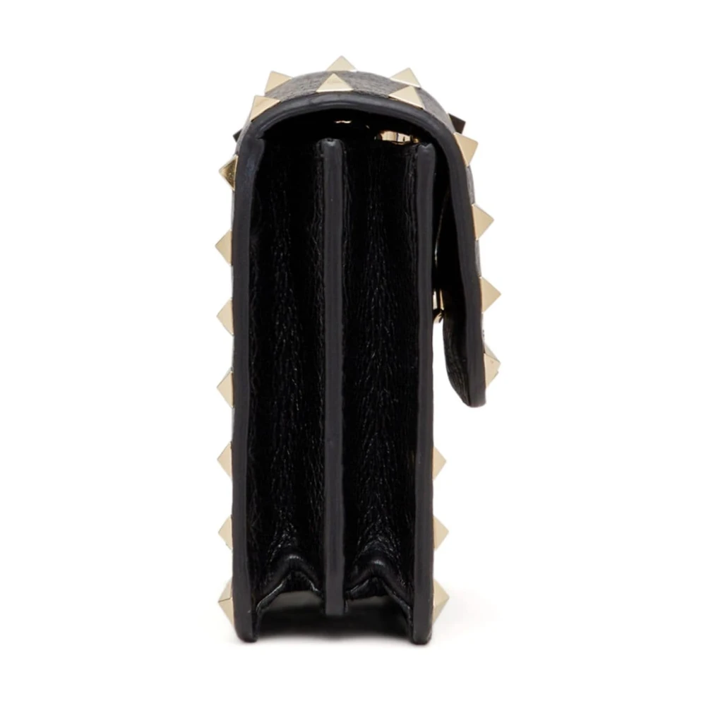 Valentino Garavani Zwarte Studs Ketting Portemonnee Tas Black Dames