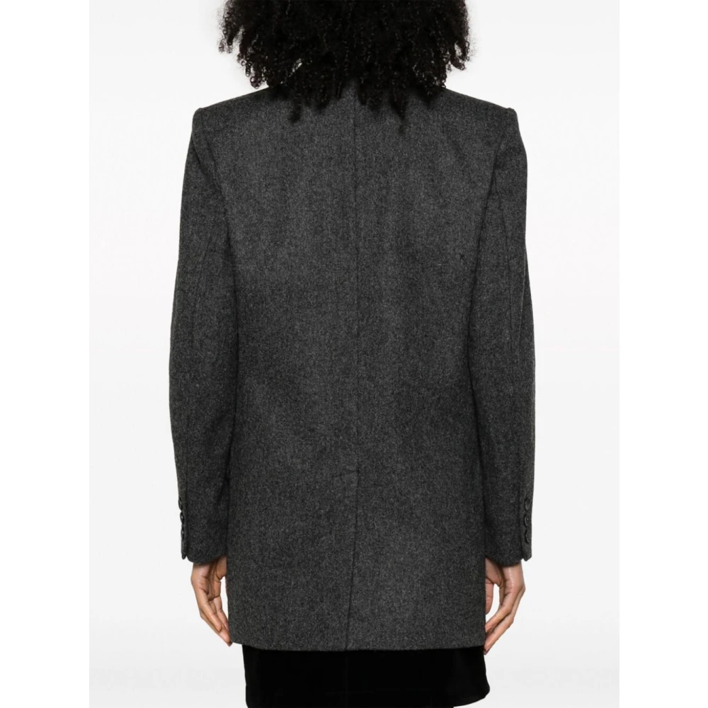 Isabel marant Double-Breasted Coats Gray Dames