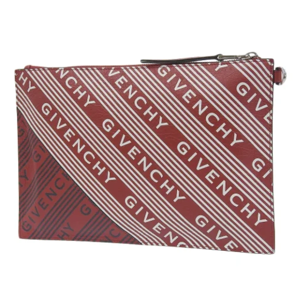 Givenchy Pre-owned Leather clutches Red Dames
