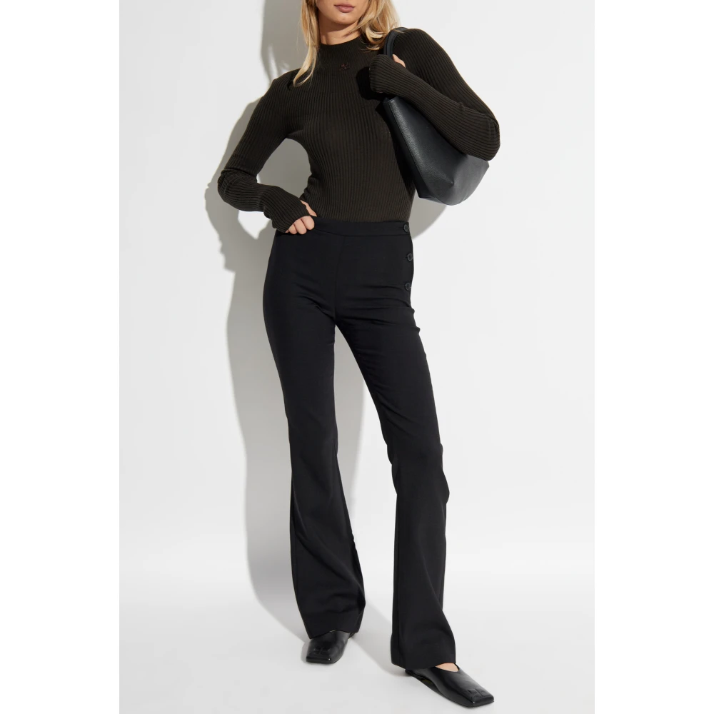 Courrèges Wollen broek Black Dames