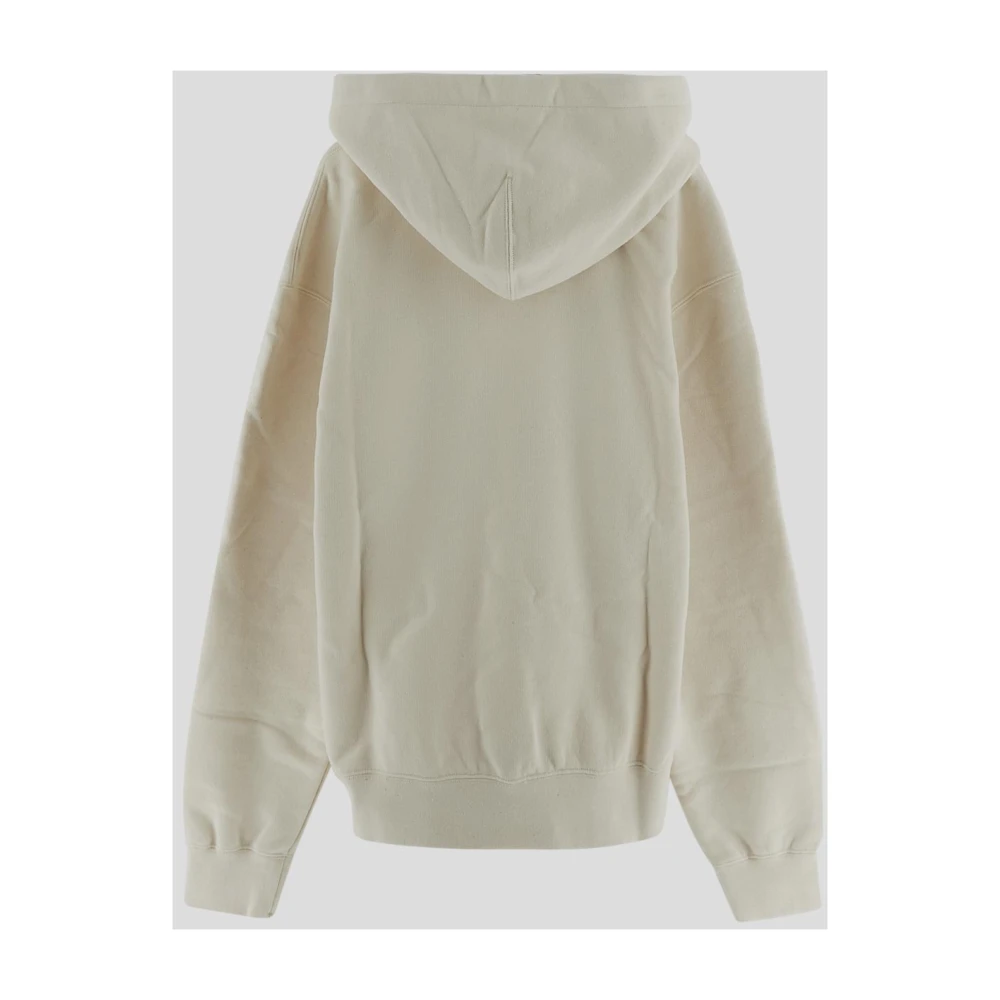 Jil Sander Katoenen Logo Hoodie Beige Heren