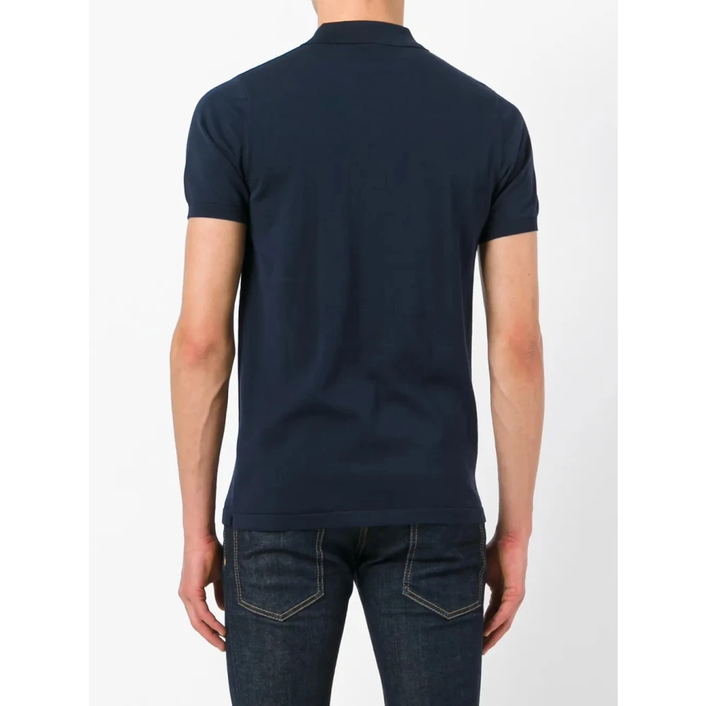 Aspesi Basic Polo Shirt Blue Heren