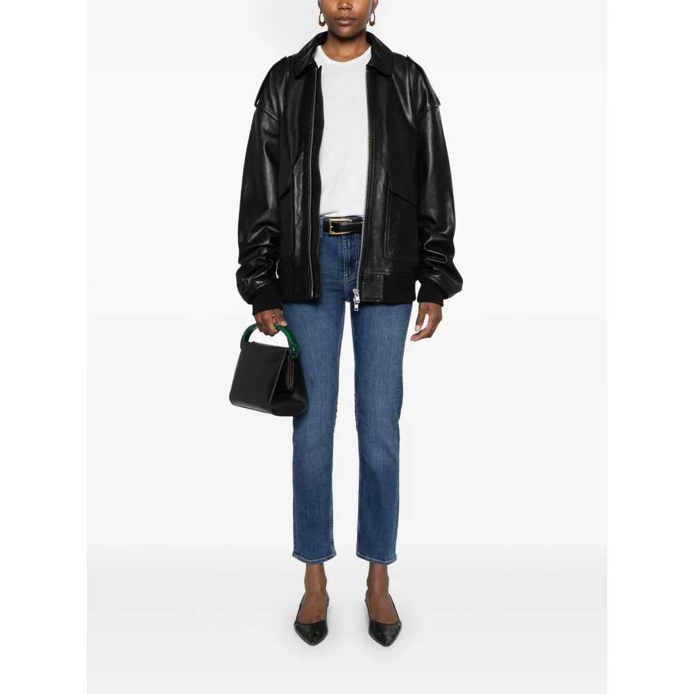 adriano goldschmied Mid Rise Straight Girlfriend Jeans Blue Dames