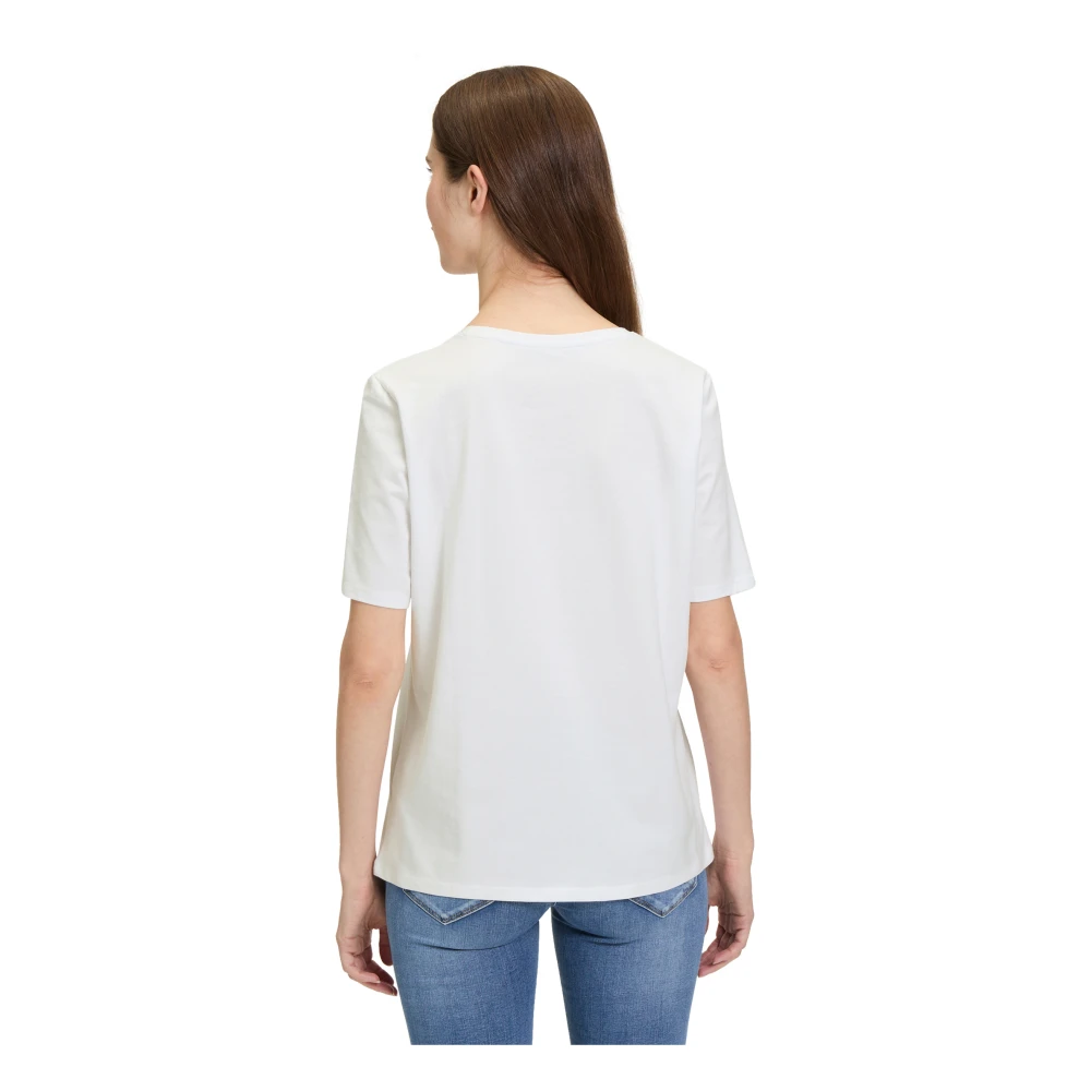 Betty Barclay Glitterend Basic T-shirt met halve mouwen White Dames