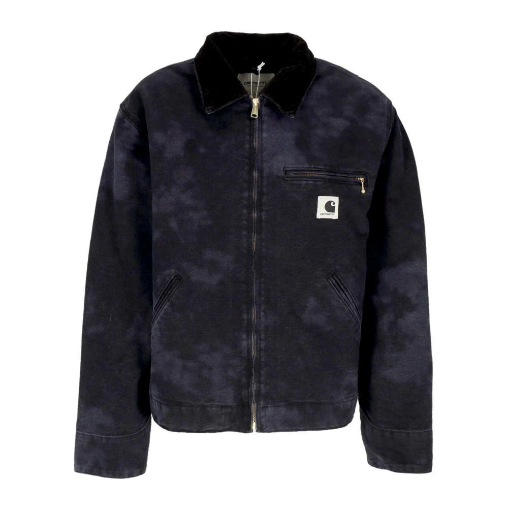 Carhartt WIP Zwarte Fluweel Kraag Lichtgewicht Jas Black Dames