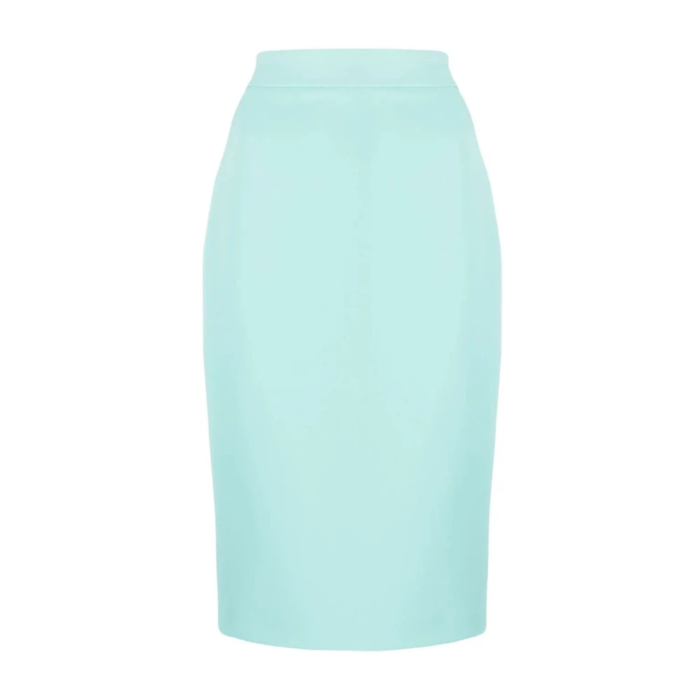 pinko Blauwe Casual Pencil Rok Blue Dames