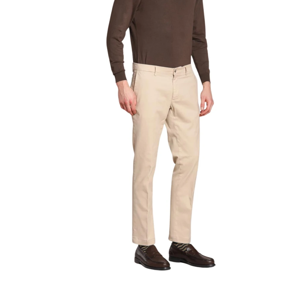 Mason's Men's Beige Chinos, M, Stretch Gabardine Chino Trousers Regular Fit