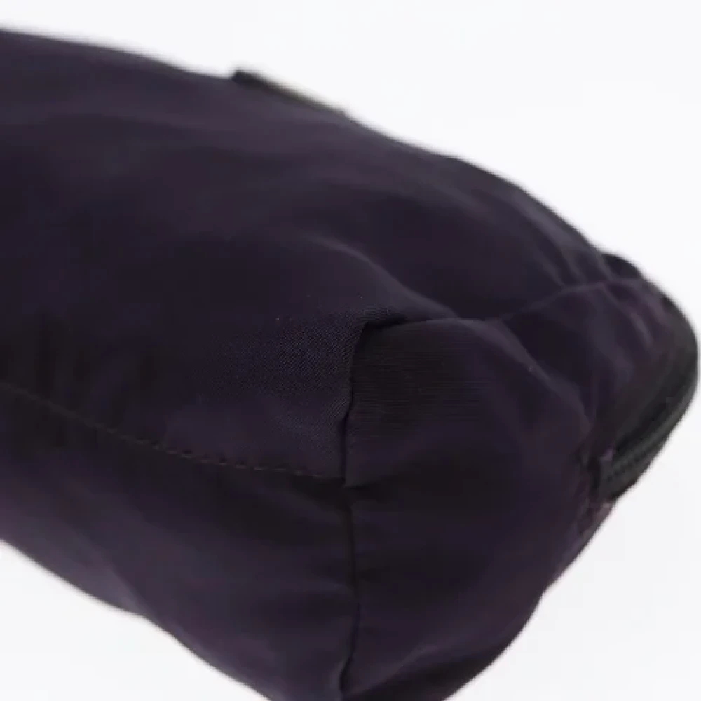 Prada Vintage Pre-owned Leather pouches Purple Dames