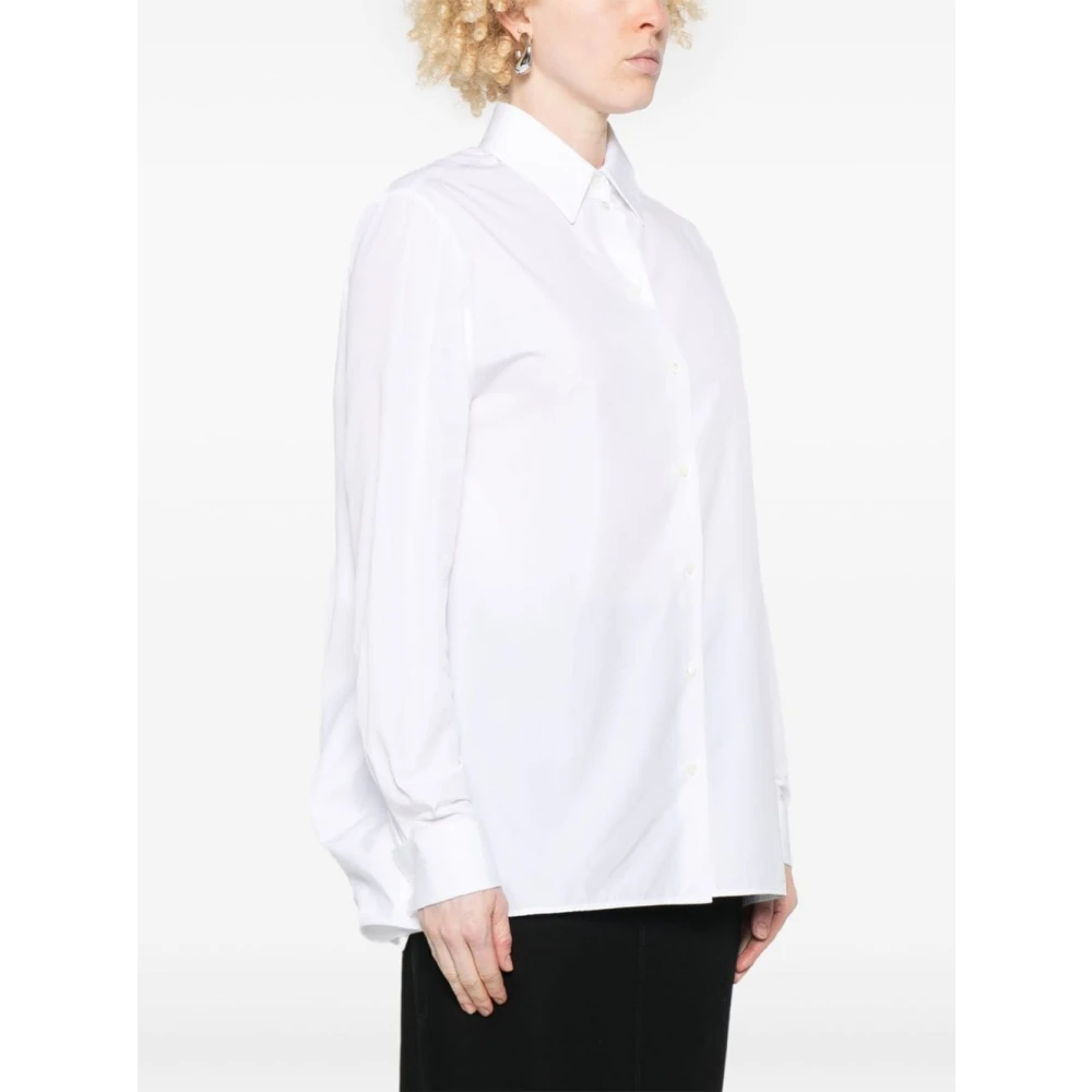 Givenchy Wit poplin overhemd met 4G-borduursel White Dames