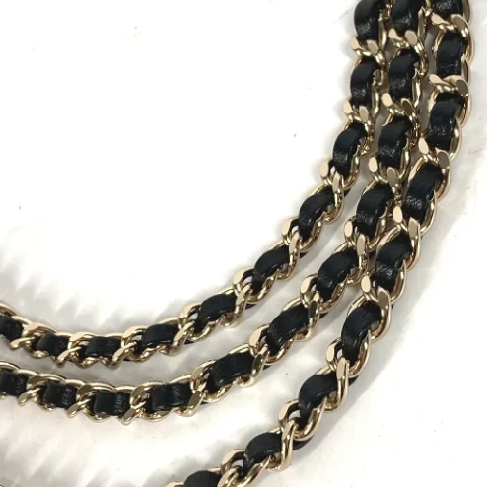 Chanel Vintage Pre-owned Leather belts Black Dames