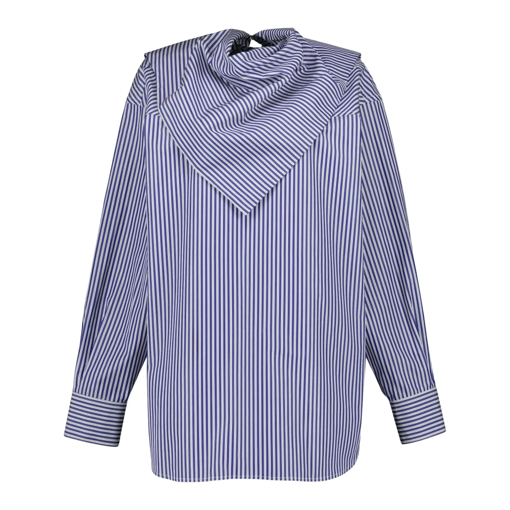 Ami Paris Women's Blue Bandana Blouse - Blouses - 2XS - Blouses & Shirts