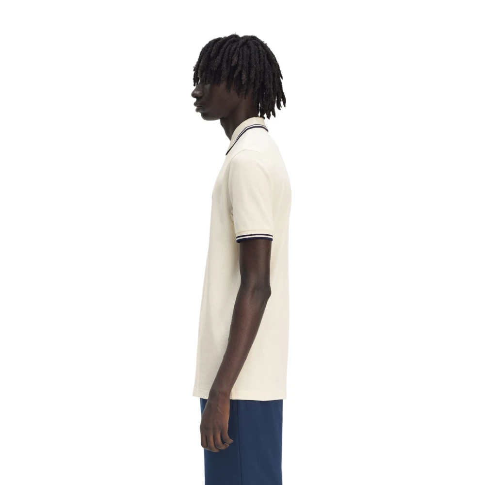 Fred Perry Polo shirt met dubbele streep Beige Heren