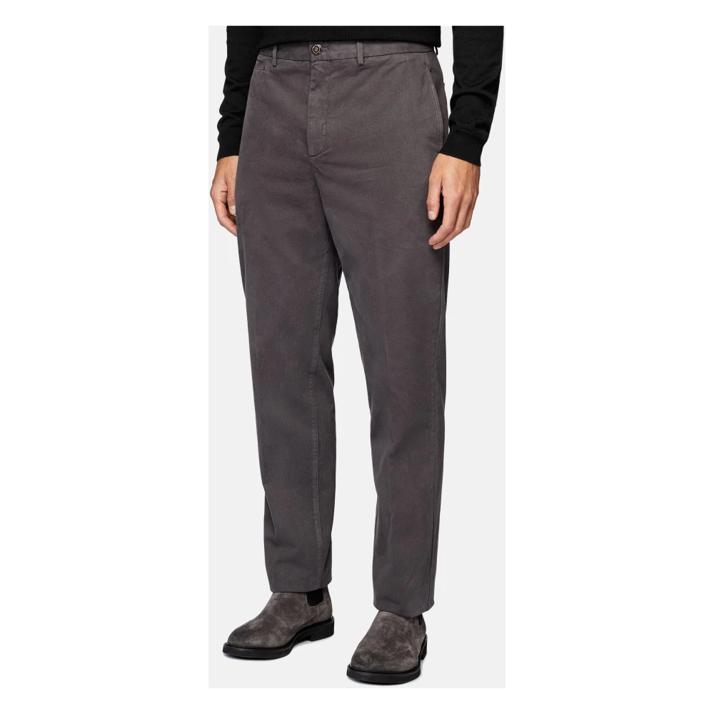 Boggi Milano Katoenen Broek Blue Heren