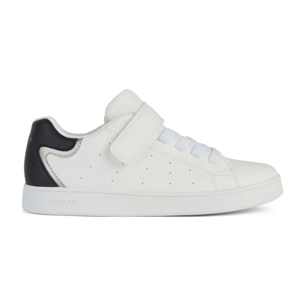 Geox Boys White Sneakers, Male,, Black Trainers Size 28 Eu Kids