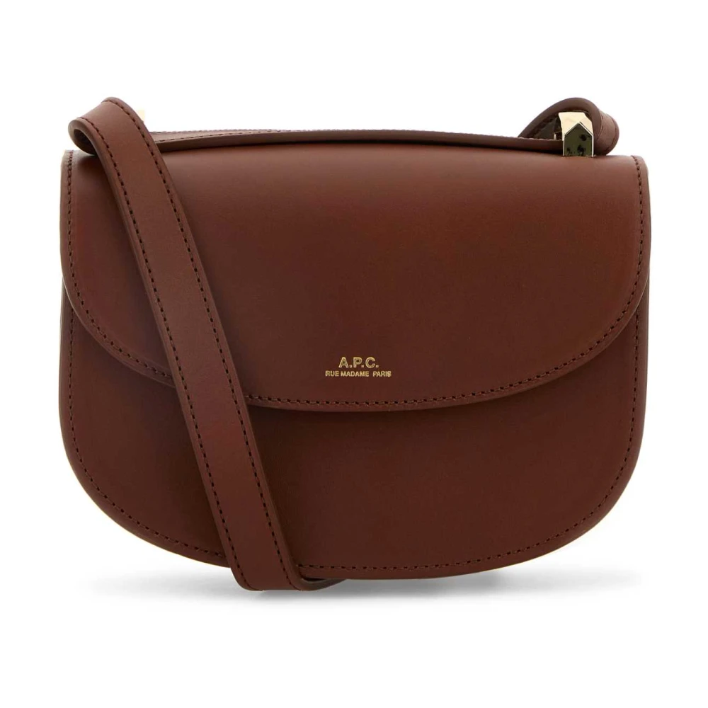 A.p.c. Mini Karamel Leren Crossbody Tas Brown Dames