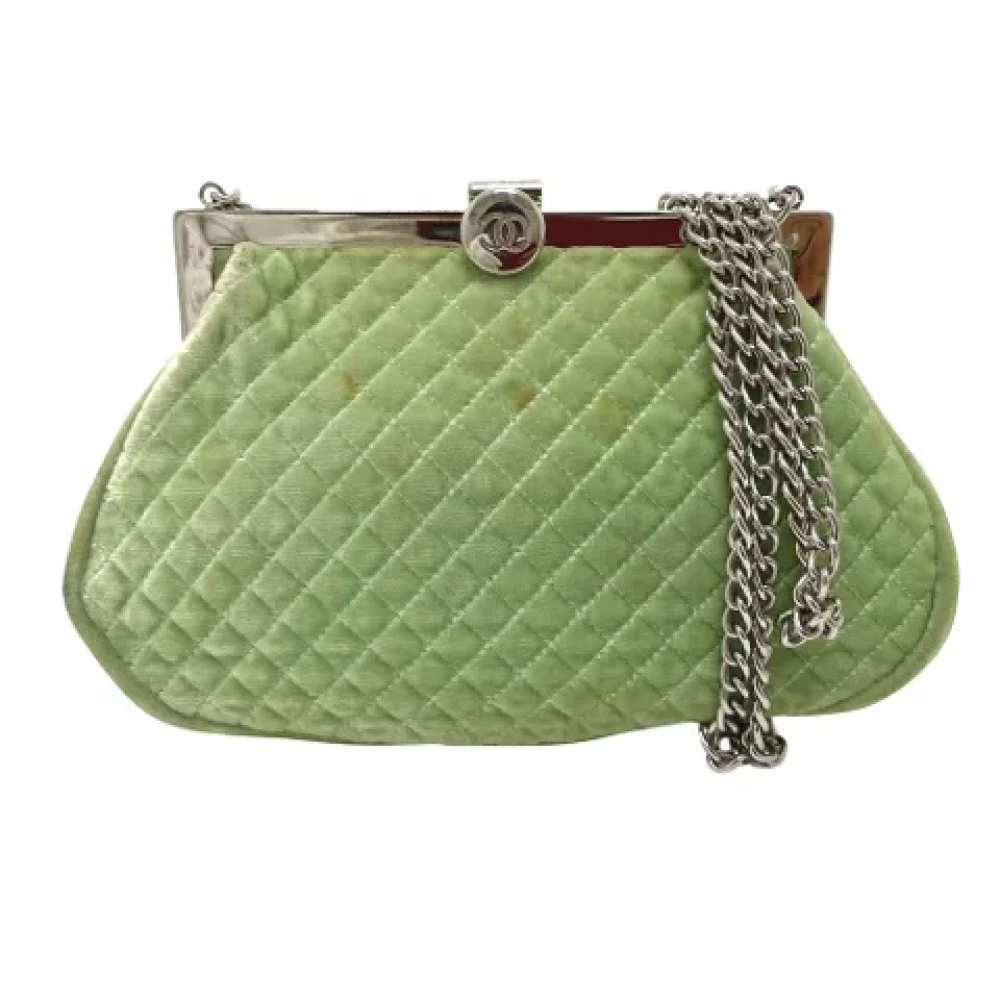 Chanel Vintage Pre-owned Velvet chanel-bags Green Dames