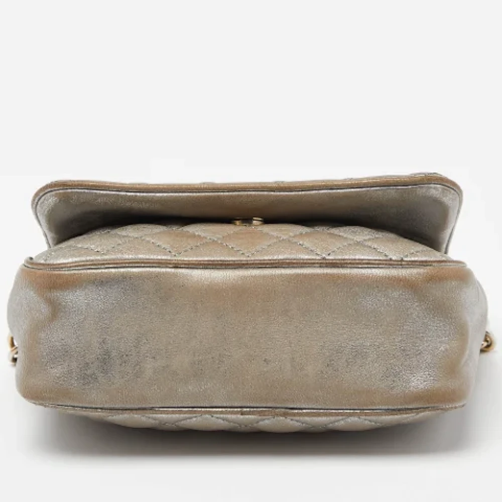 Carolina Herrera Pre-owned Leather shoulder-bags Gray Dames