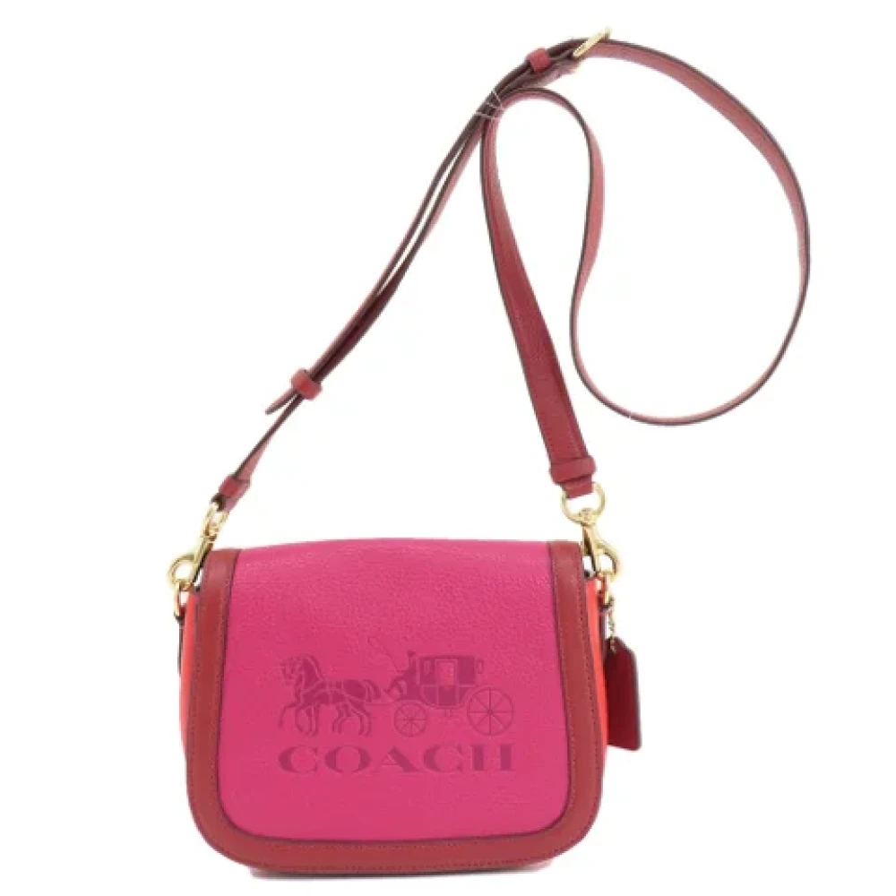 Coach Pre-owned Leather shoulder-bags Red Dames