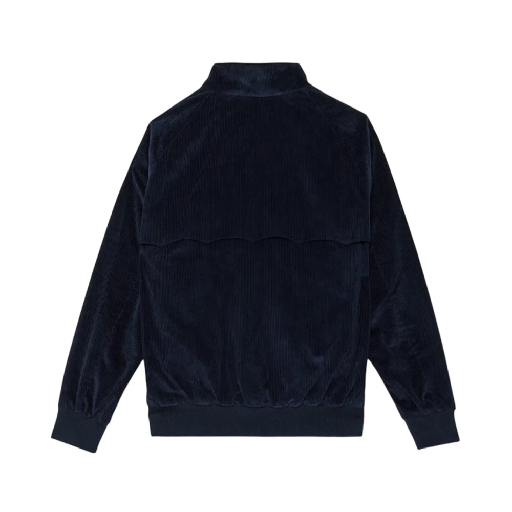 Baracuta Katoenen bomberjack met geribbelde afwerking Blue Heren