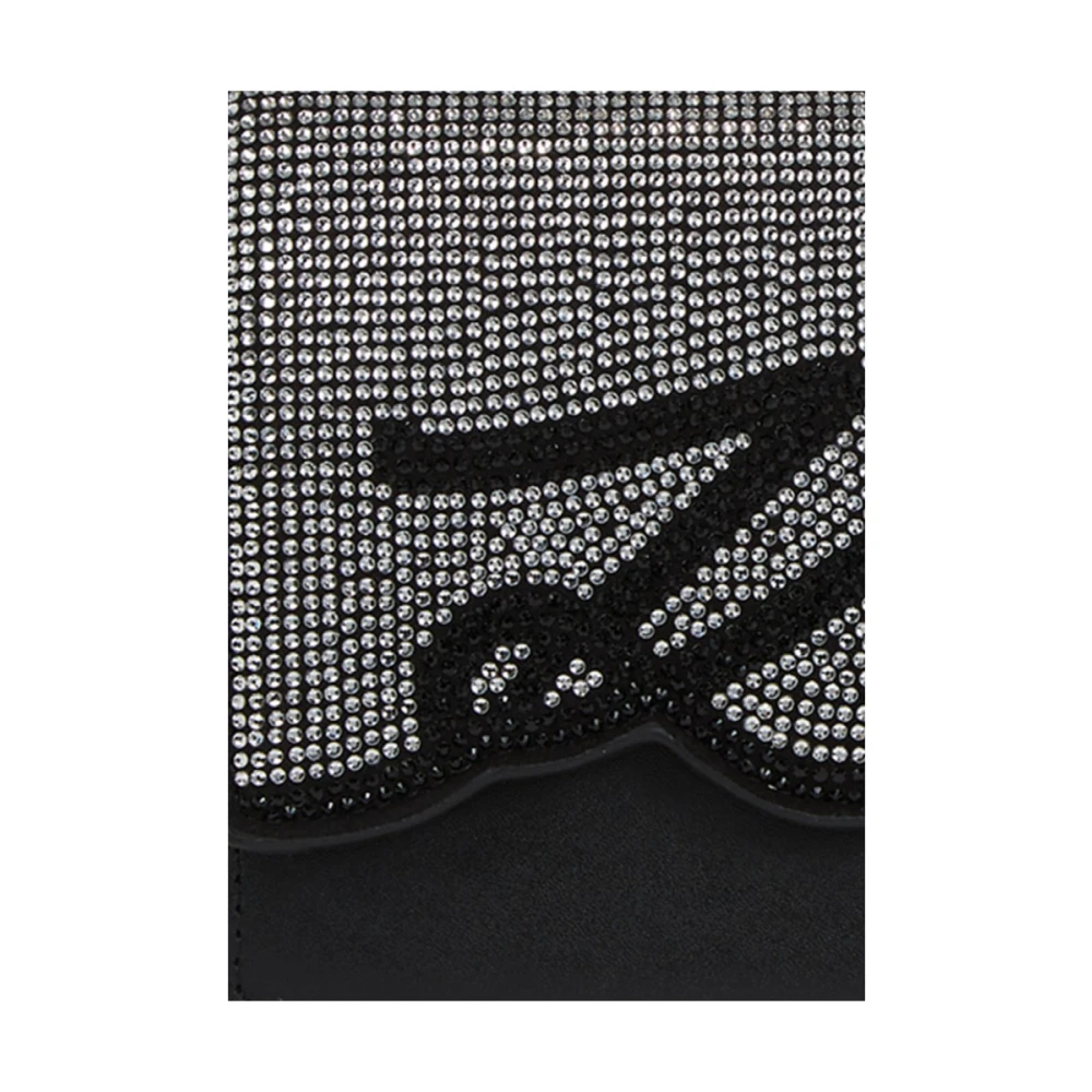 Karl Lagerfeld Signature Crystals Black-Silver Tas Black Dames
