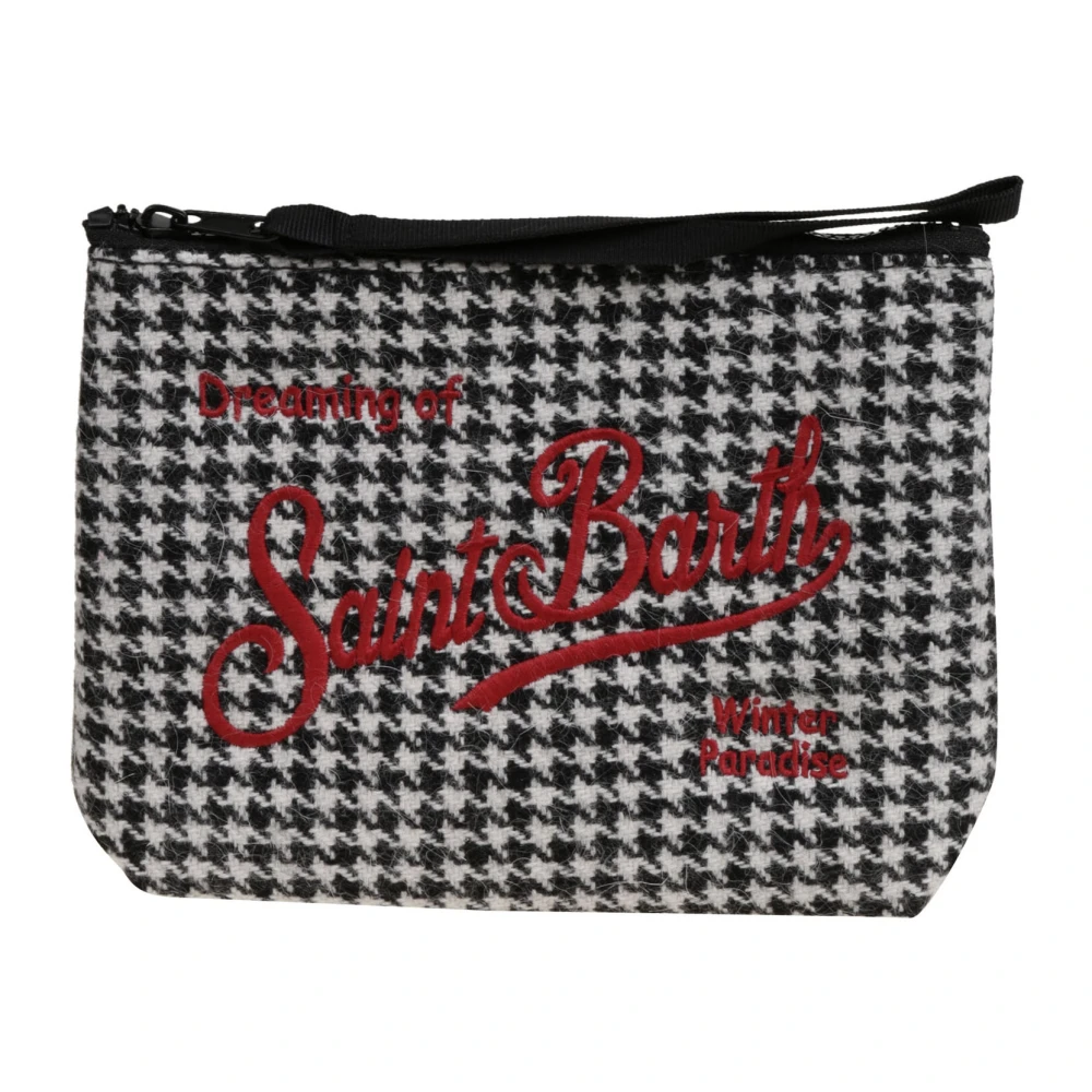MC2 Saint Barth Wol Pied de Poule Klassiek Pochette Black Dames