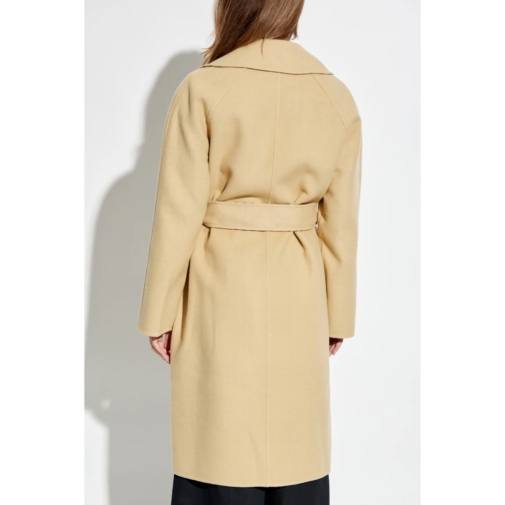 Burberry Wollen jas met riem Beige Dames