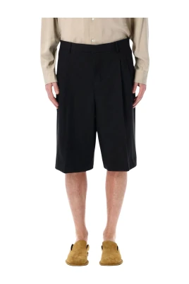 Plisserade ullshorts