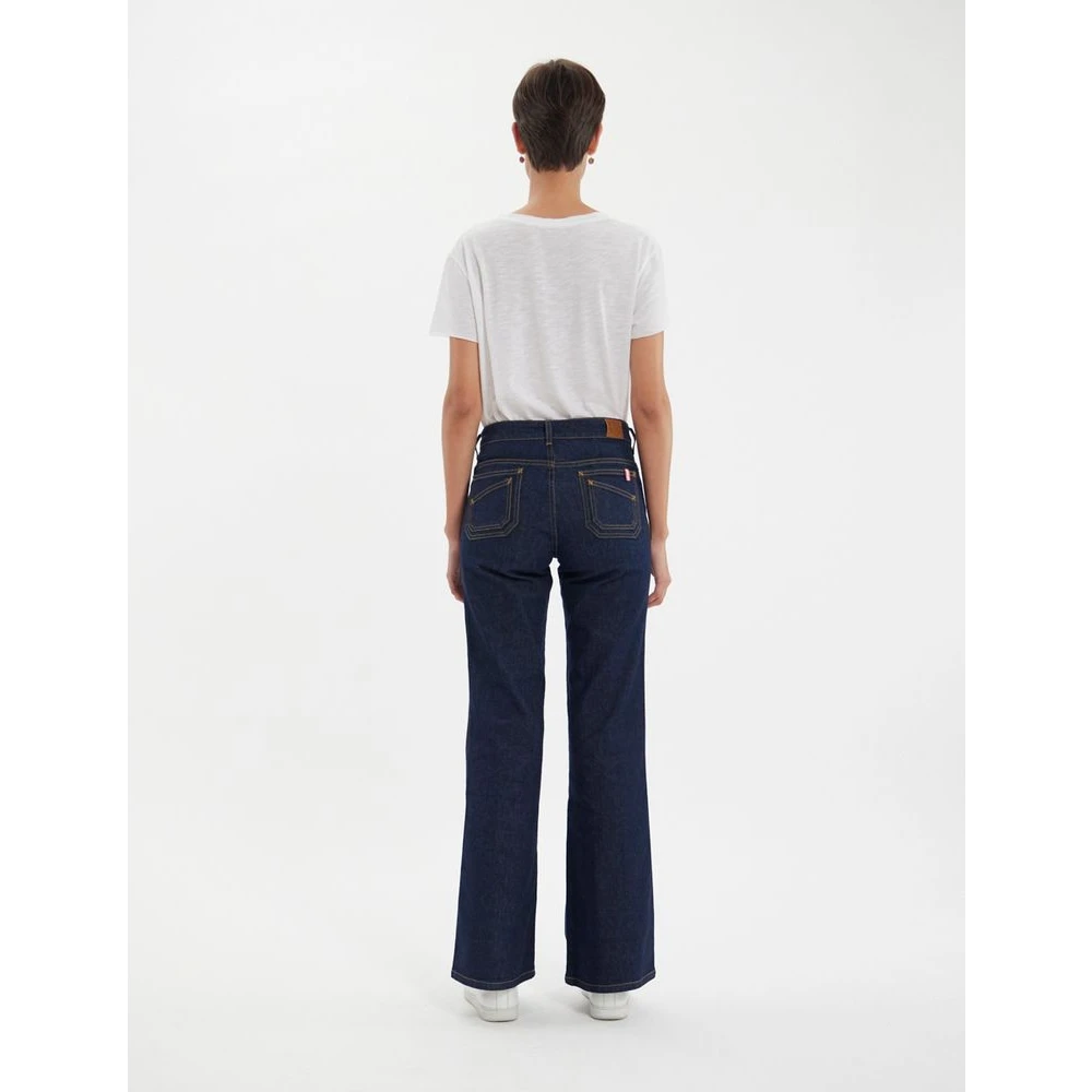 Ines De La Fressange Paris Rick Denim Navy Jeans Blue Dames