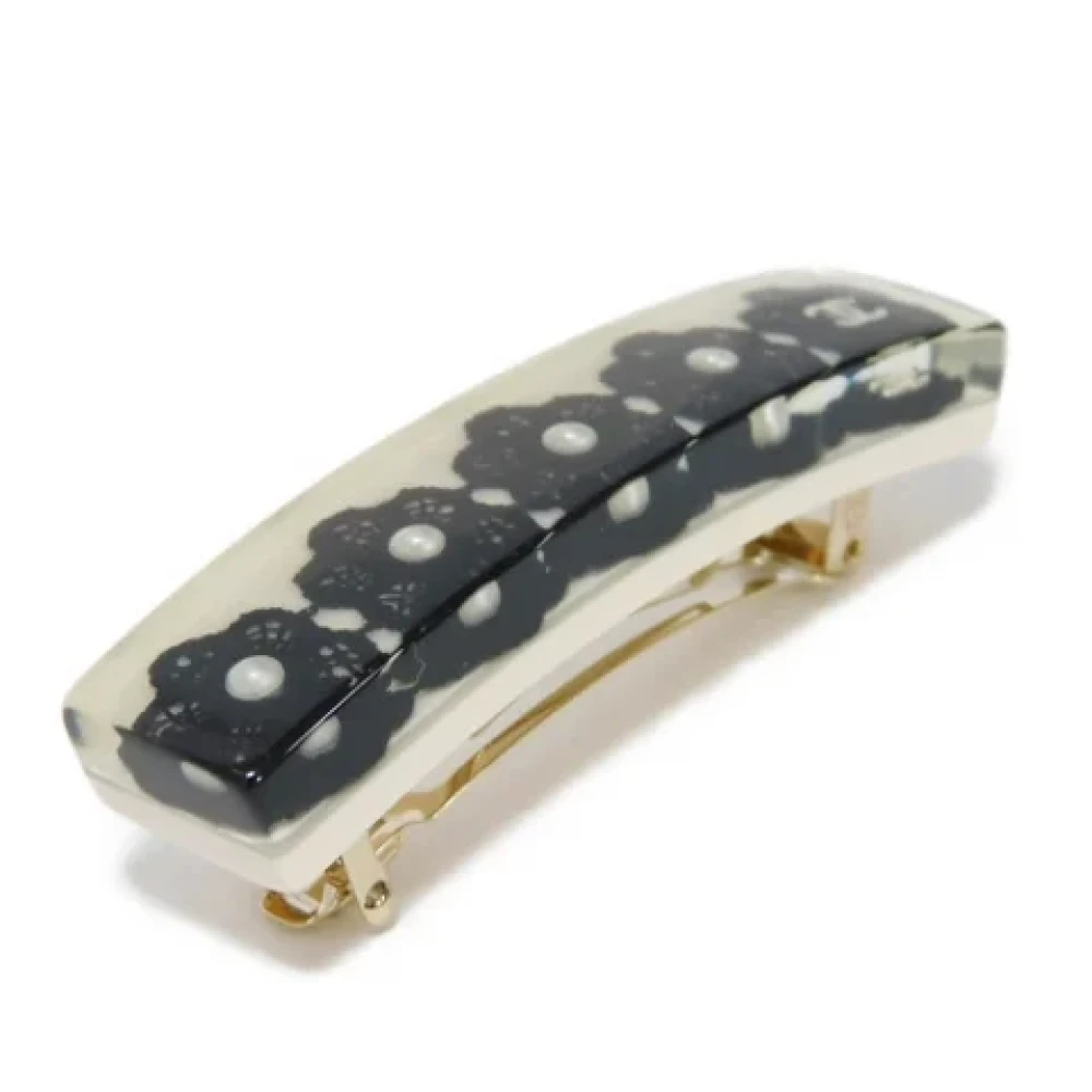 Chanel Vintage Pre-owned Canvas hair-accessories White Dames