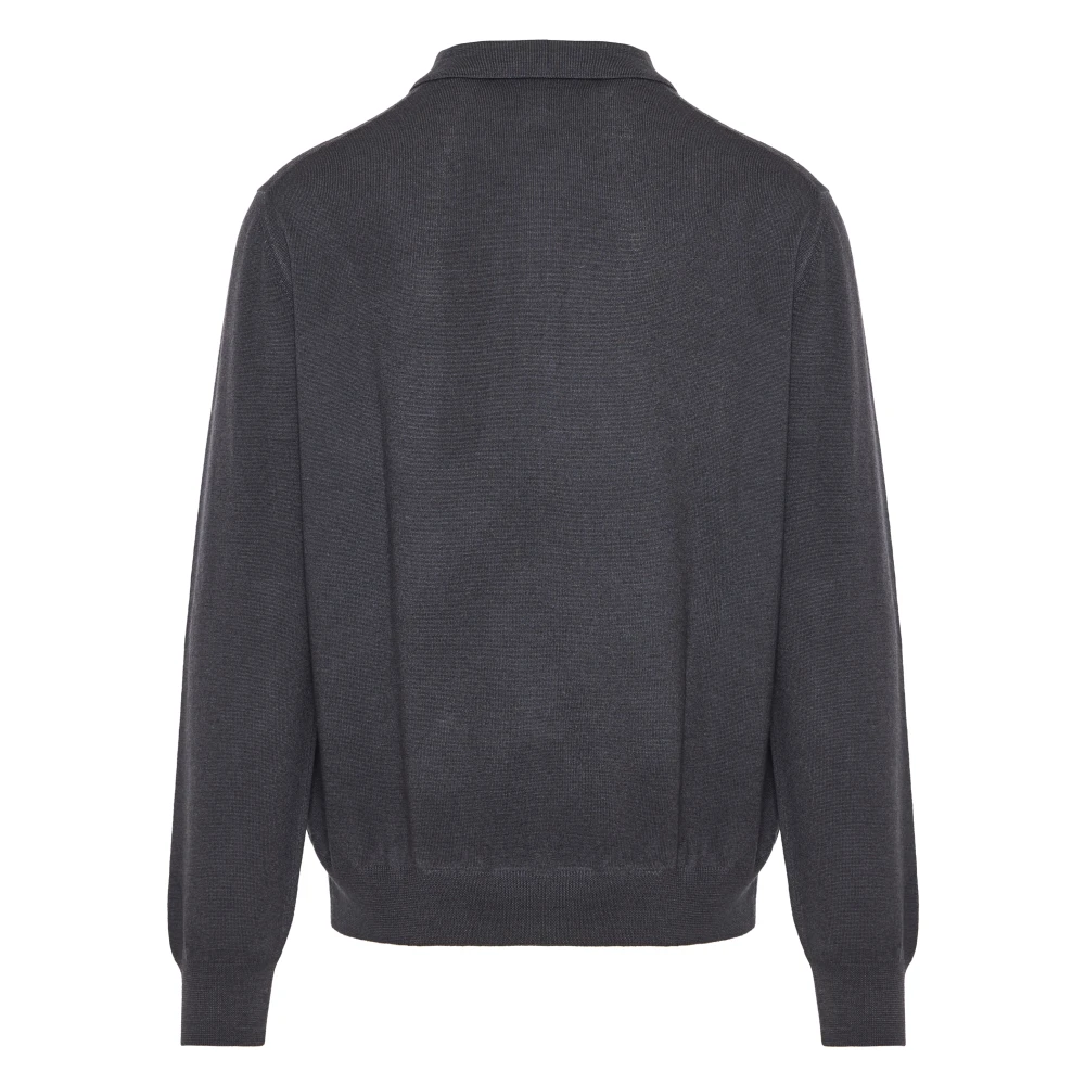 Gran Sasso Wollen Polo Shirt Gemaakt in Italië Gray Heren
