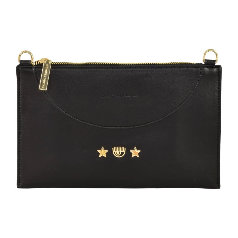 Chiara Ferragni Collection Stijlvolle Popchette Tas met Schouderband Black Dames