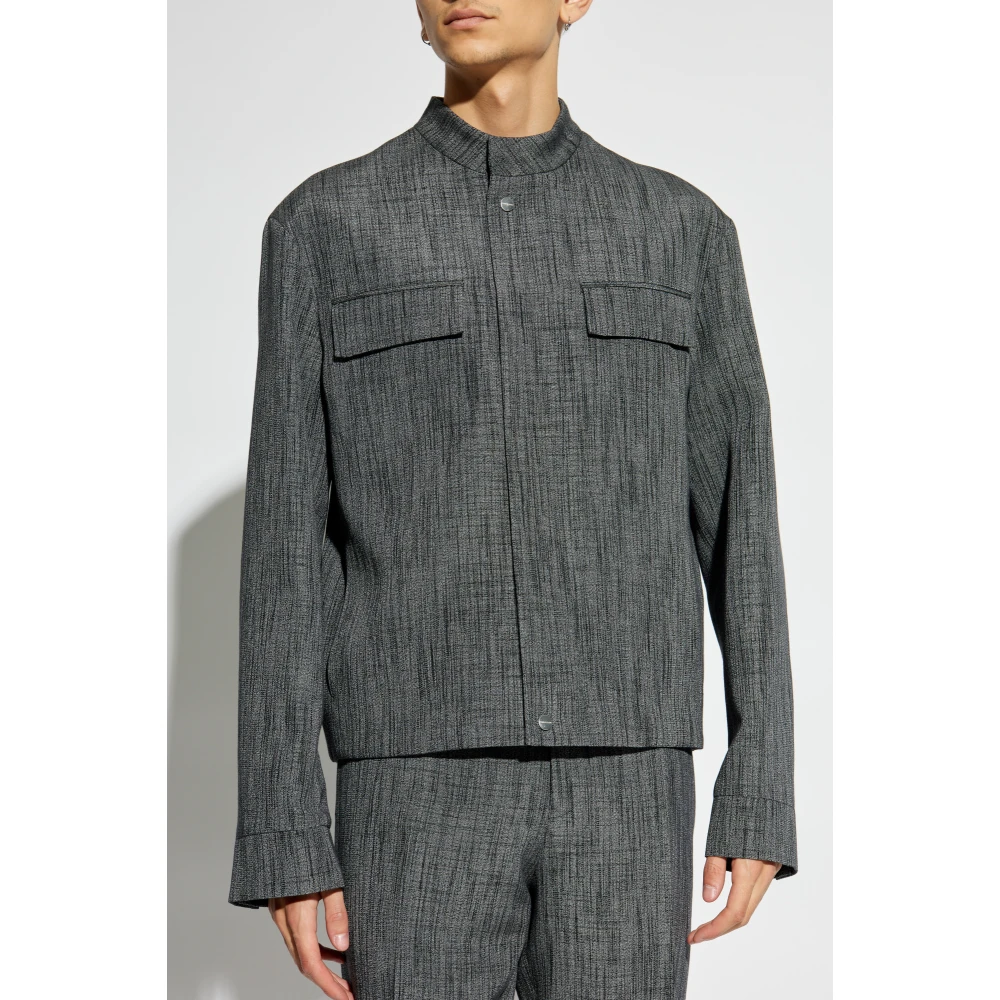 Salvatore Ferragamo Jas met opstaande kraag Gray Heren