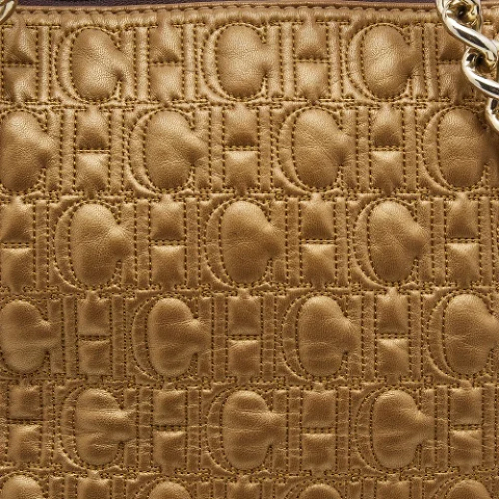 Carolina Herrera Pre-owned Leather handbags Brown Dames