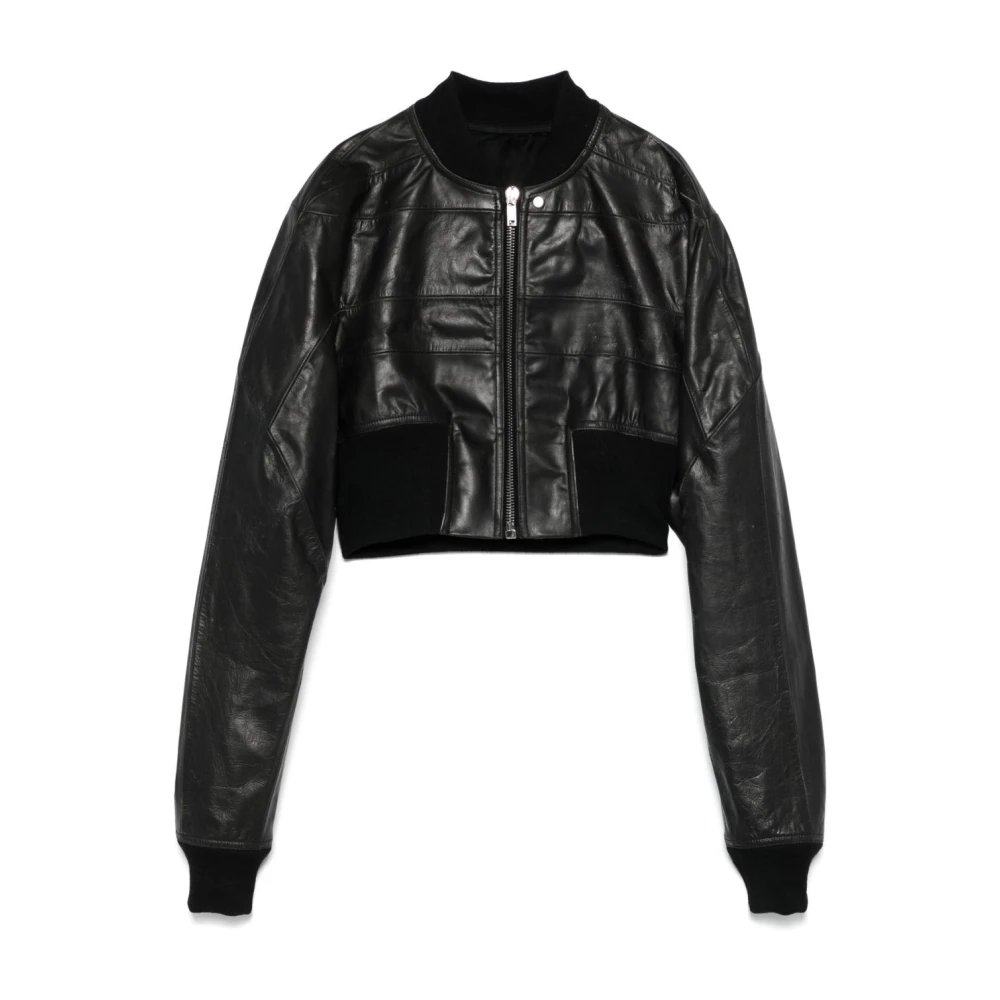 Rick Owens Zwarte baseballjas met ritssluiting Black Dames