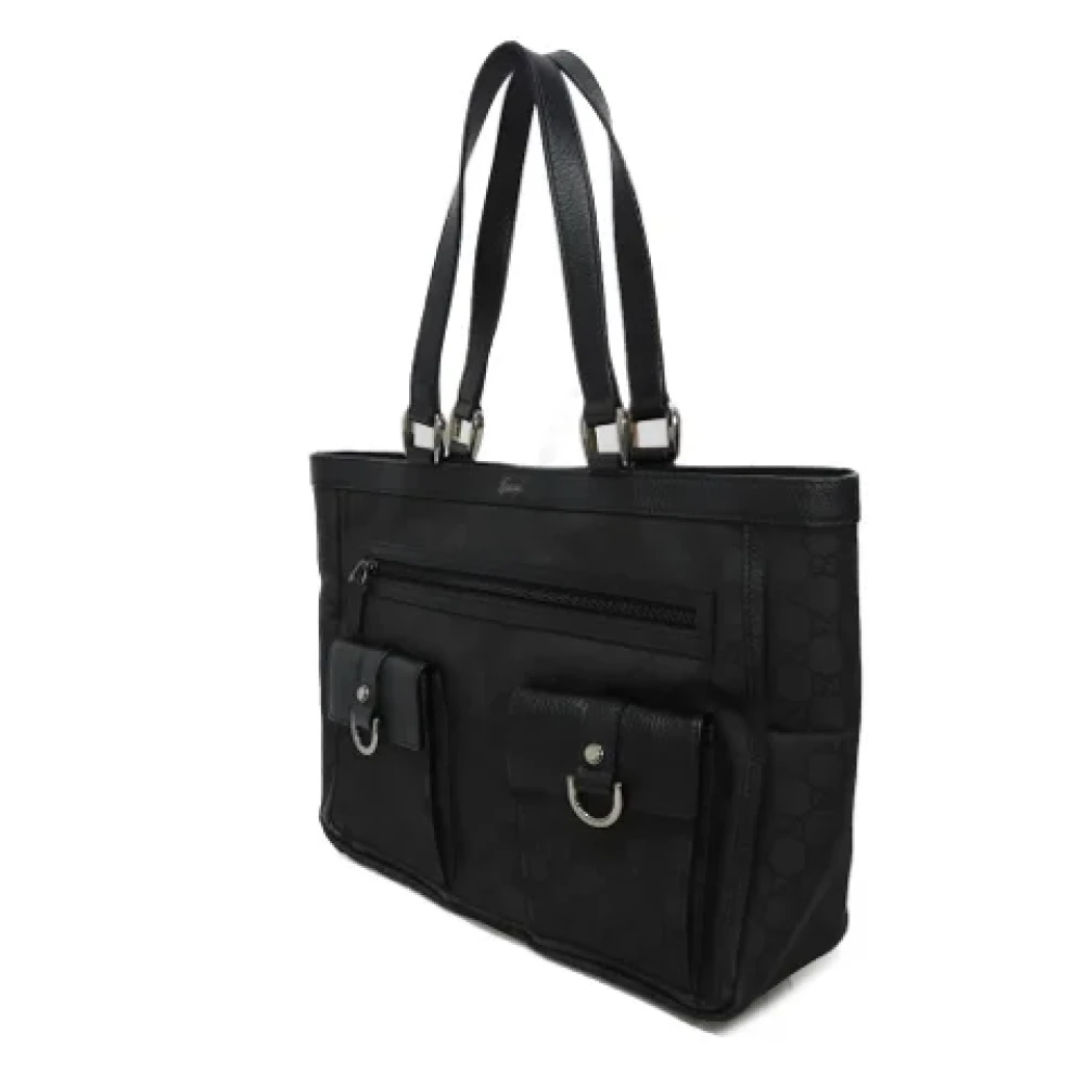 Gucci Vintage Pre-owned Canvas totes Black Dames