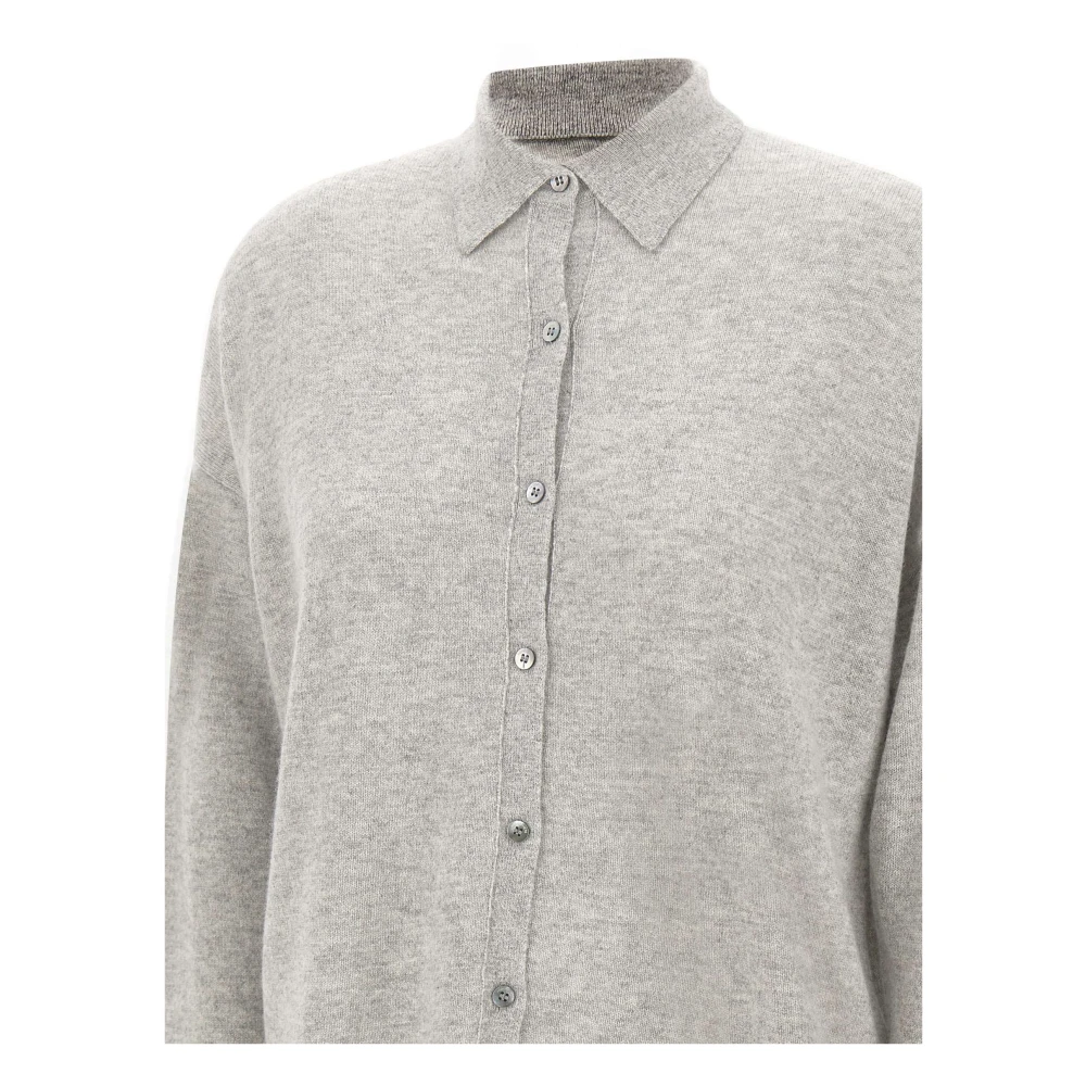 Hemisphere Kasjmier Polo Kraag Vest Trui Gray Dames