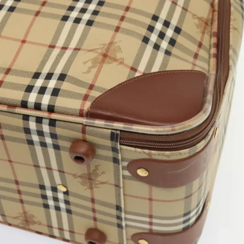 Burberry Vintage Pre-owned Leather travel-bags Beige Dames
