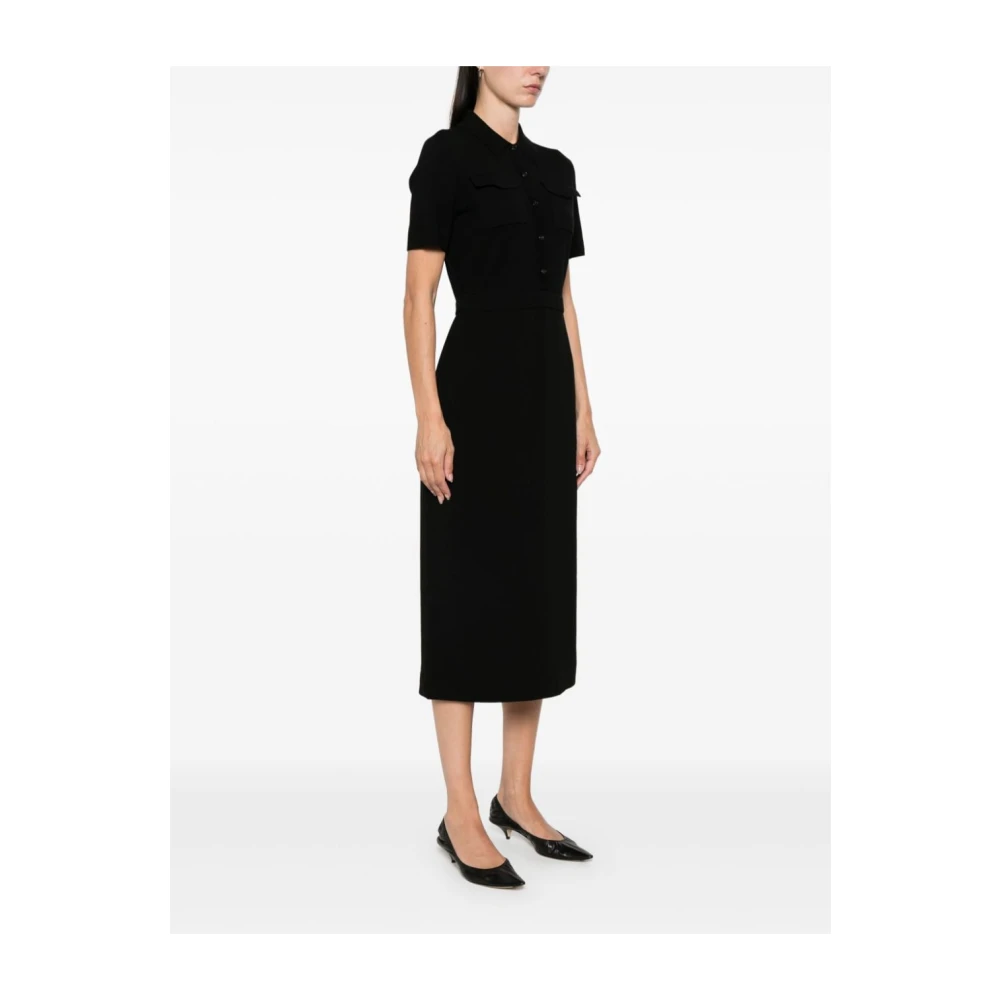 Theory Zwarte Jurk Aw24 Black Dames