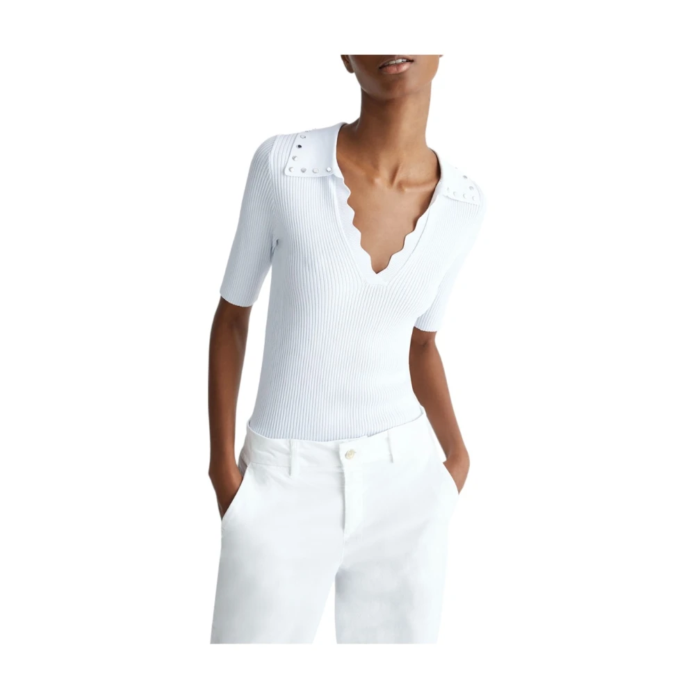 Liu Jo V-neck Knitwear White Dames