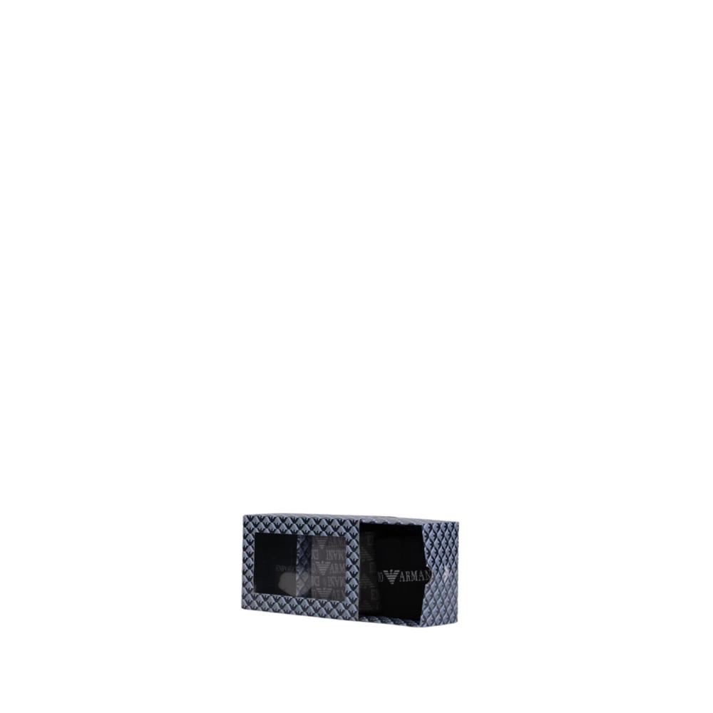 Emporio Armani Geometrische Boxershorts voor Herfst Winter Black Heren