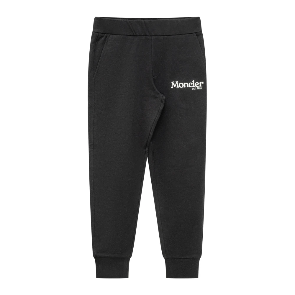 Moncler Enfant Boys Black Logo Joggers In - 4 Yrs - Image 2