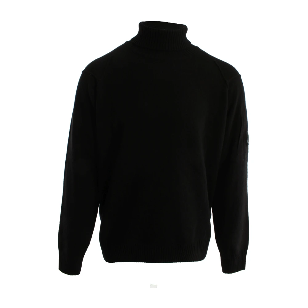 C.p. Company Men's Black Turtleneck Jumper - Turtlenecks - Xl - Knitwear